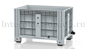 Контейнер iBox сплошной на ножках с краном серый в Стерлитамаке