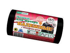 Мешки для мусора 180 л, ароматизированные, черные, в рулоне 25 шт., ПВД, 35 мкм, 1100х930 мм, НАДЕЖНЫЕ, 1802550 в Стерлитамаке