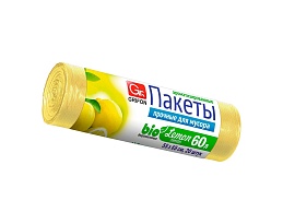 Мешки для мусора 60 л, ароматизированные, Лимон, желтые, в рулоне 20 шт., ПНД, 9 мкм, 650х550 мм, GRIFON Aroma, 101-023 Li в Стерлитамаке