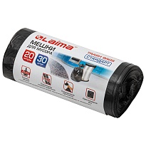 Мешки для мусора 20 л, черные, в рулоне 30 шт., ПНД, 8 мкм, 500х450 мм, LAIMA, 601376 в Стерлитамаке