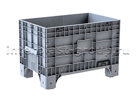 Контейнер iBox сплошной на ножках серый в Стерлитамаке