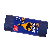 Мешки для мусора 160 л, синие, рулон 10 шт., ПВД, 35 мкм, 1100х900 мм, Уфа Пак, МВ1755 (МВ 160-10ср) в Стерлитамаке