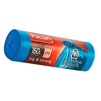 Мешки для мусора 160 л, синие, в рулоне 10 шт., ПВД, 21 мкм, 1200х870 мм, PACLAN Big&Strong, 604075 в Стерлитамаке
