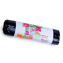 Мешки для мусора 60 л, черные, в рулоне 20 шт., ПНД, 7 мкм, 700х600 мм, Концепция Быта ЭкоДом, 601349 в Стерлитамаке