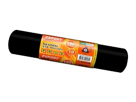 Мешки для мусора 180 л, ароматизированные, черные, в рулоне 10 шт., ПВД, 80 мкм, 1100х930 мм, EXPORT, exp18010142 в Стерлитамаке