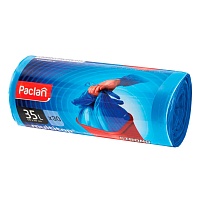 Мешки для мусора 35 л, с ушками, синие, в рулоне 30 шт., ПНД, 10,5 мкм, 640х500 мм, PACLAN Multitop, 600819 в Стерлитамаке