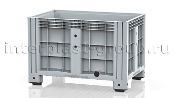 Контейнер iBox сплошной на ножках с пробкой 2 дюйма серый в Стерлитамаке