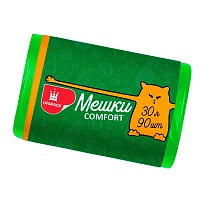 Мешки для мусора 30 л, зеленые, в рулоне 90 шт., ПНД, 6 мкм, 560х480 мм, Comfort, М4268 в Стерлитамаке