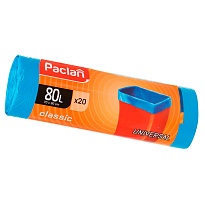 Мешки для мусора 80 л, синие, в рулоне 20 шт., ПНД, 12 мкм, 900х700 мм, PACLAN Classic, 606335 в Стерлитамаке